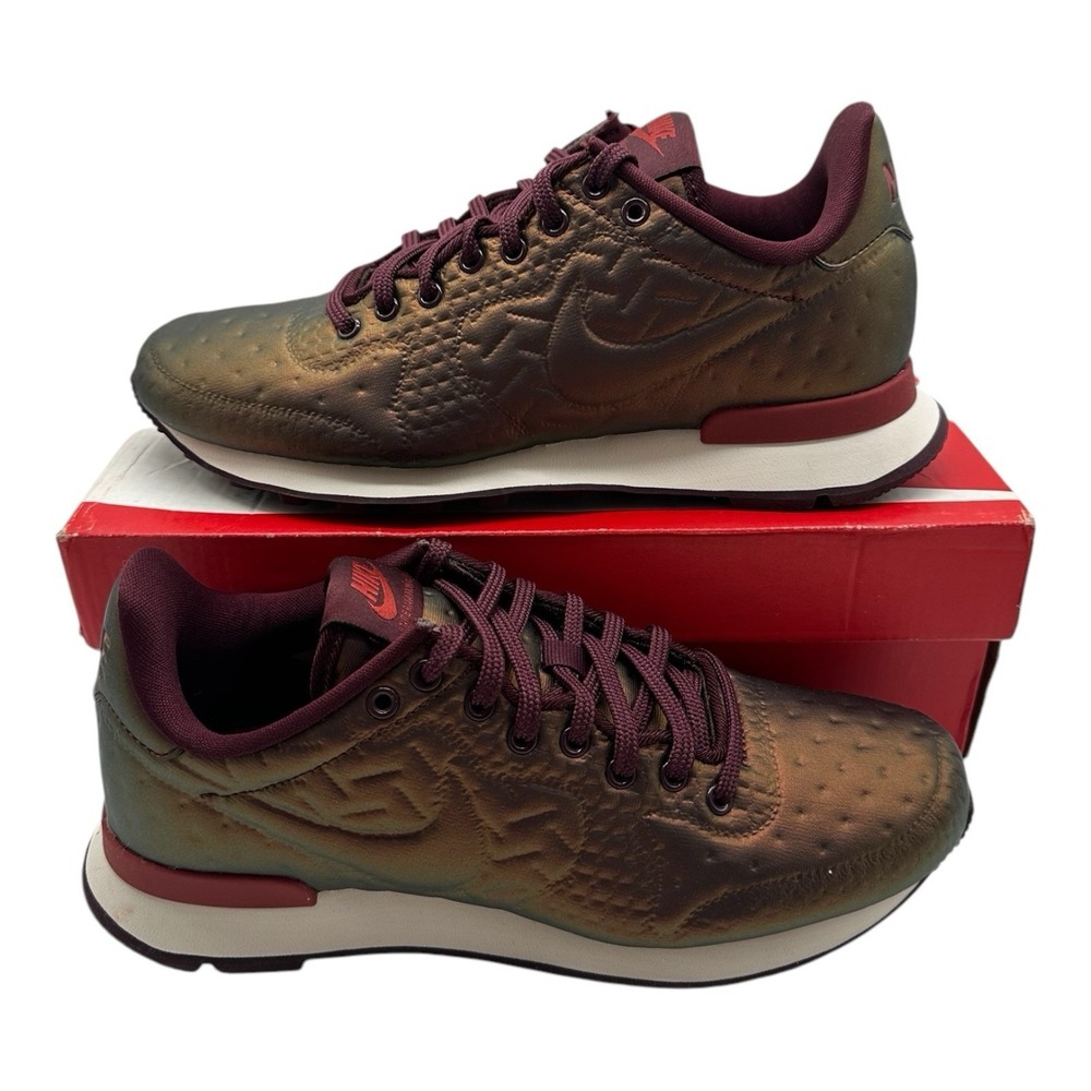 Nike Internationalist Jacquard Winter Shoes Womens 8 Metallic Mahogany/Maroon‎